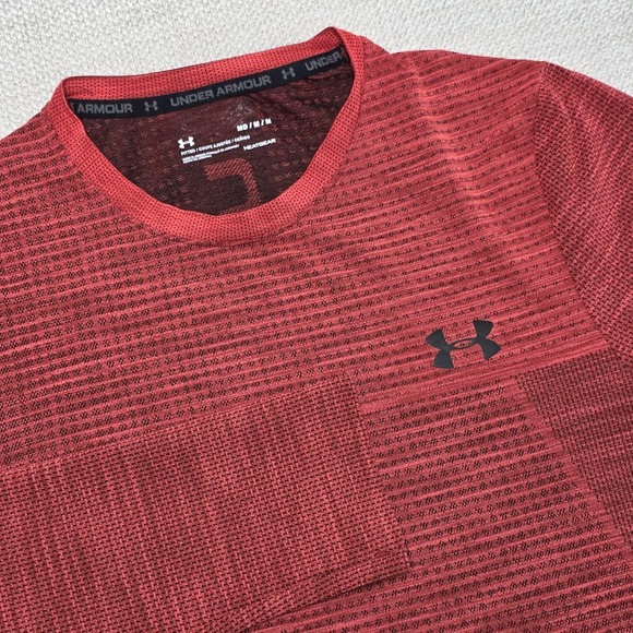 Under Armour Other - Under Armour Shirt Mens Mediun Heatgear Fitted Red Long Sleeve